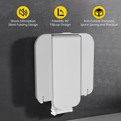 Wall-Mounted Folding Shower Seat – 485 lbs Capacity, Durable ABS Shower Bench