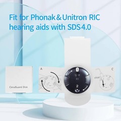 CeruGuard Disk Wax Guards for Phonak and Unitron RIC RITE Hearing Aids and He…