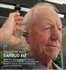 Hearing Aid JLab Hear Bluetooth Earbuds 4 Preset Mode Rechargeable In Ear Detect