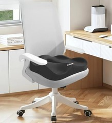 Memory Foam Seat Cushion w/Lumbar Support Pillow for Back & Sciatica Pain Relief