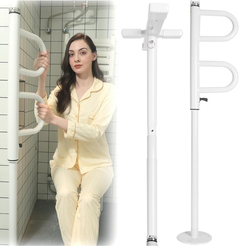 Floor-to-Ceiling Safety Pole, 7-10 FT Adjustable, No-Drill Tension Mounted Desi