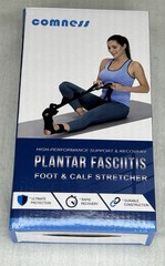 Foot and Calf Stretcher-Stretching Strap For Plantar Fasciitis Achilles Comness