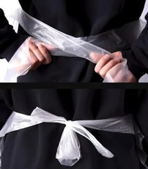 Disposable Plastic Aprons, 27.5 X 46 inches, Waterproof Bibs for Adults 100 Pack