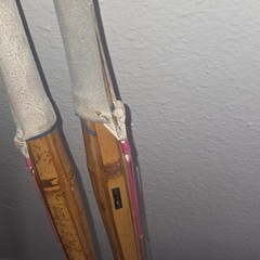 Pair of Kendo Shinai Bamboo Practice Swords – Adult Size 39 – Leather Grip