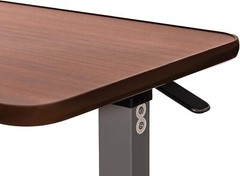 Vaunn Medical Adjustable Bedside Table with Wheels (Hospital and Home Use).