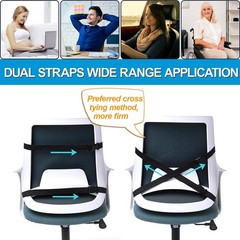 Memory Foam Seat Cushion & Lumbar Support Pillow for Office, Car, Wheelchair – P