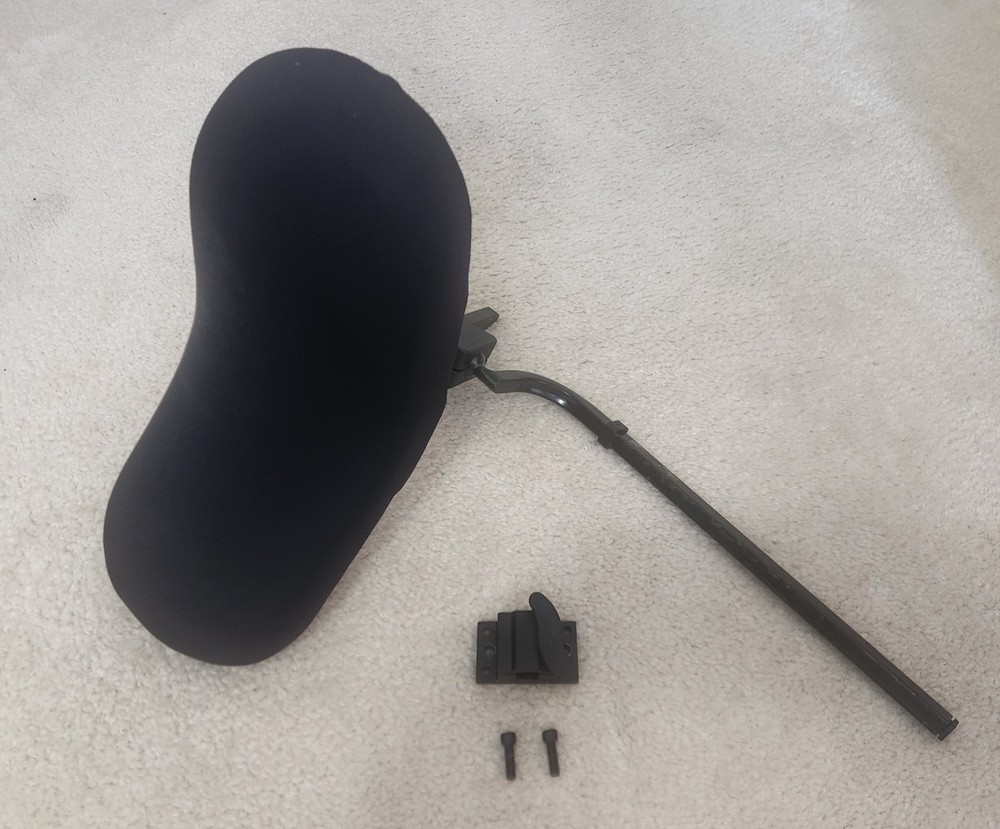 Quickie Iris Tilt in Space Stealth Headrest 15 Inch w/ Multi-Axis Hardware VGC