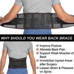 Lower Back Brace Herniated Disc Lumbar Support Belt Pain Relief Women Men Girdle