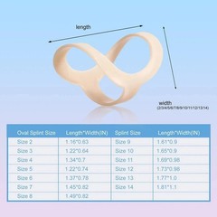 Oval Finger Splint 8 Pcs Finger Splints for Arthritis Mallet Finger Trigger F