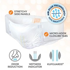 Bariatric Disposable Briefs 4X-Large, Breathable Fabric, Latex-Free, 34oz Capaci
