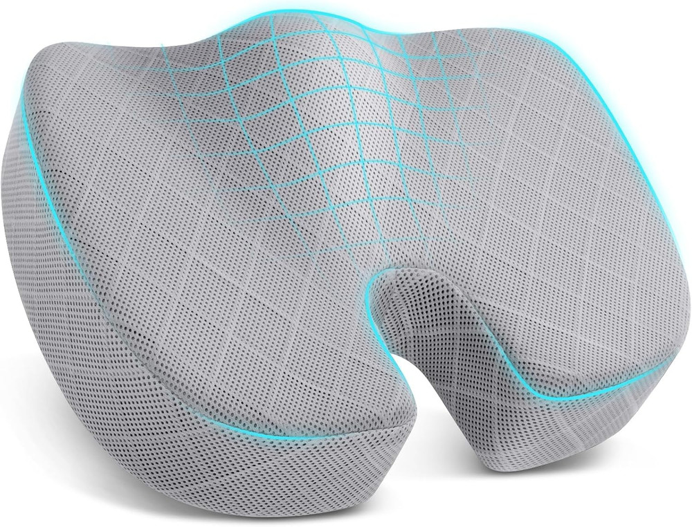 Office/Car Seat Cushion, Non-Slip Sciatica & Back Coccyx Tailbone Pain Relief Ch