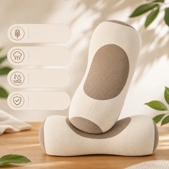Buckwheat Neck Pillow Cylindrical Cervical Support Bolster Cushion