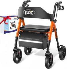 Walkers for Seniors, Z21 Rollator Walker with Seat Supports 350lb, 8″ Big Wheels