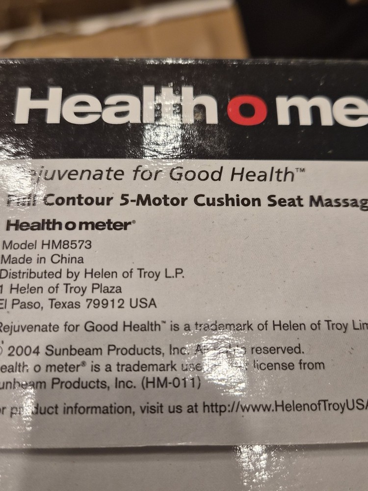 Health o Meter Cushion Seat Massager Full Contour 5-Motor With Soothing Heat