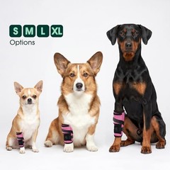 Dog Leg Brace Medium, M（Leg Length 5.5in，Upper Leg Circ 6.7in） Pink