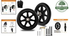 Durable 6 Inch Mobility Wheels, Anti-Slip PU Tires for Indoor and Outdoor Use