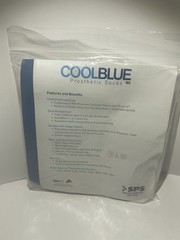 New Prosthetic Sock Cool Blue 1Ply Size 5,6 length 16-20 yellow stitch