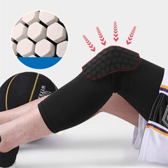 1 Pair 43cm Compression Long Sleeve Support Leg Knee Pad Brace Sport Pain Guard