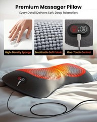 Triple Fusion Back Massager with Stretching, Vibration and Heat, 3-in-1 Elect…