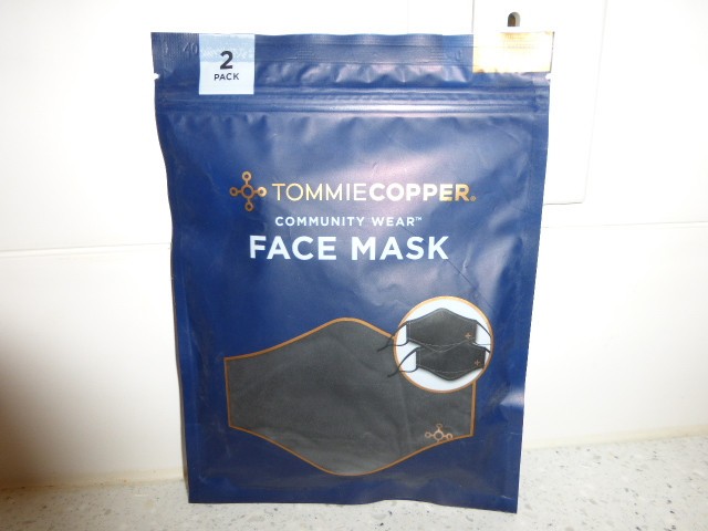 Tommie Copper Face Masks Covering Unisex 2-Pack Adjustable & Moisture Wicking