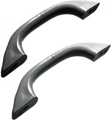 Stainless Steel 2X Inner Grab Handles for Hilux & 4Runner – Gray Powder Coated