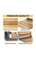 Folding Shower Seat Teak, Bath Safety Furniture Stainless Steel, Shower Seats…
