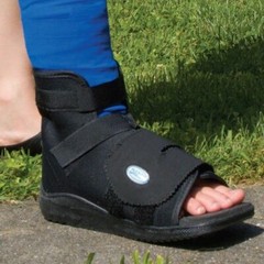 DARCO SLIMLINE CAST BOOT Shoe Black Square Toe ALL SIZES Post-Op~FREE SHIPPING~