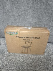 LOYODA ADJUSTABLE SHOWER CHAIR BATH STOOL W/ BACK 400 LB CAPACITY NEW
