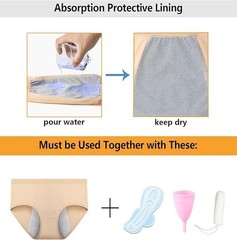 5 Pack High Absorbency Incontinence Underwear for Women Washable Leakproof Panti