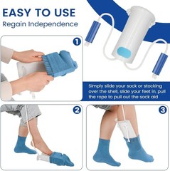 Ergonomic Sock Aid for Easy Wear: 4-Inch Tube Design for Seniors & Mobility Aids