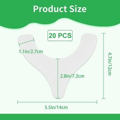20 Pcs ZnnaYoha Ostomy Barrier Strips for Colostomy Y Non-woven-20Pcs, White