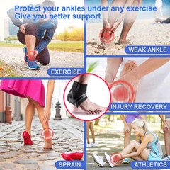 US Ankle Sport Foot Wrap Support Brace Compression Tendon Strap Elastic Bandage