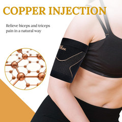 Copper Bicep Tendonitis Brace, Bicep Compression Sleeve for Pain Relief, Upper A