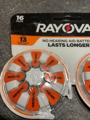 RAYOVAC NO HEARING AID BATTERY LASTS LONGER SIZE 13