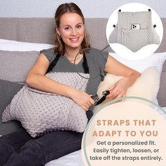 Hysterectomy Recovery Pillow W/ Adjustable Straps Gel Packs Post Surgery Comfort