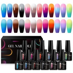 Meet Across Color Changing Gel Nail Polish 12 Colors Pink Blue Purple Orange