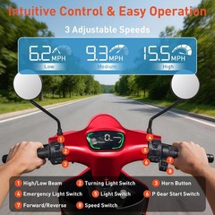 Heavy Duty 4-Wheel Mobility Scooter 1000W 60V, Top Speed 15.53 mph , 700lbs