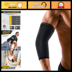 2 Pack Elbow Brace for Tennis Elbow & Tendonitis Relief, Compression Sleeve for