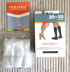 Core-Spun Therafirm Gradient Compression Support Socks 20-30 mmHg 18141 White XL