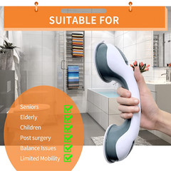 2 Pack StableGrip Suction Shower Safety Handle Grab Bars Grip for Seniors Kids