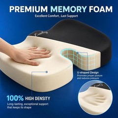 U-Shape Velvet Seat Cushions – 2 Pack for Office & Travel with Non-Slip Design