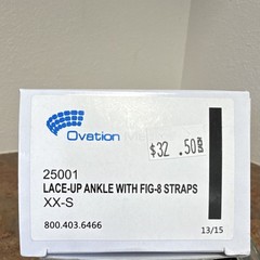 Ovation Lace-Up Ankle Brace with Fig-8 Straps XX-S Ankle circumference 9-10”