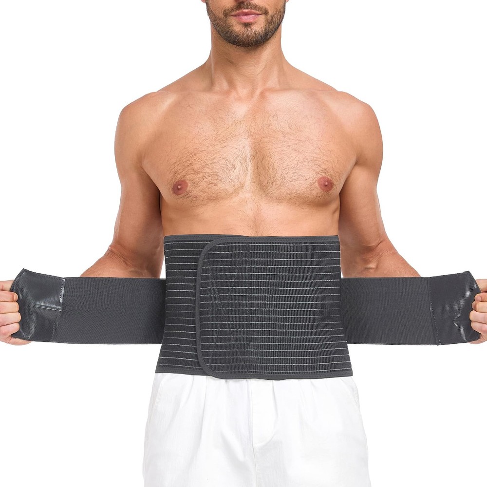 DOREIPA Abdominal Binder for Men and Women – Post Surgery & Large, Black