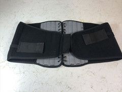 Curad Back Support Brace w/ Dual-Pulley System Small Medium Waist (28-36) BLACK