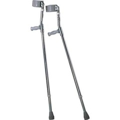 Medline Adult Tall Aluminum Forearm Crutches Vinyl Coated Contoured Arm Cuffs