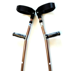 Forearm Crutches Bronze Size M (Pair) Walking Lightweight Adjustable Small Cuff