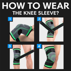 1/2x Knee Sleeve Compression Brace Support For Sport Joint Pain Arthritis Relief