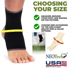 Ankle Support Sleeve – Open Heel, Light, Elastic & Breathable Knitted Fabric –