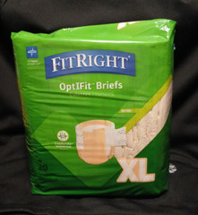 FitRight OptiFit Extra Briefs w/Tabs Adult Incontinence Brief XL 56″- 64″ 20 ct