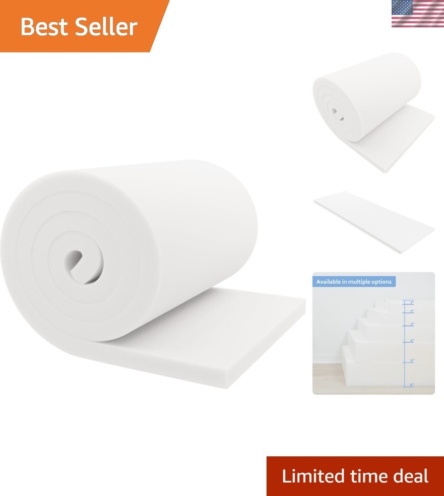 1x24x72 Solid Firm Upholstery Cushion – Portable High-Density Foam Design